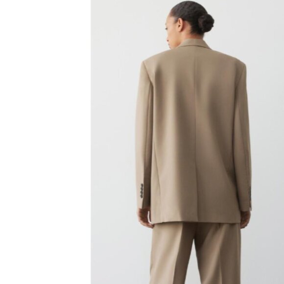 ZARA - ZW COLLECTION OVERSIZE BLAZER IN TAN - S - Picture 3 of 8